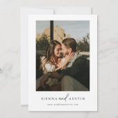 写真モダン日付エレガントカードの保存 招待状 (裏面)