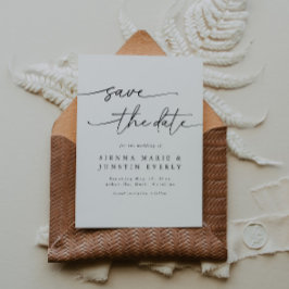 写真モダン日付エレガントカードの保存 招待状