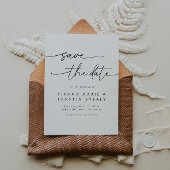 写真モダン日付エレガントカードの保存 招待状