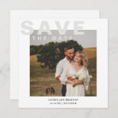 写真モダン日付カードの保存 セーブザデート (正面/裏面)