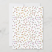 写真モダン日付スクリプトハート紙吹雪の保存 招待状 (裏面)