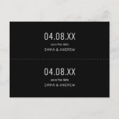 写真モダン日付ブックマークの保存招待状 インビテーションポストカード (裏面)