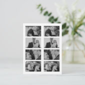 写真モダン日付ブックマークの保存招待状 インビテーションポストカード (スタンド正面)