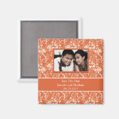 写真モダン日付マグネットを保存 マグネット (正面/裏面)