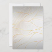 写真モダン日付金ゴールドスクリプトの保存 招待状 (裏面)