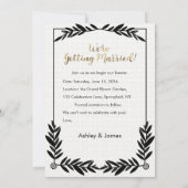 写真モダン日付金ゴールドスクリプトの保存 招待状 (裏面)