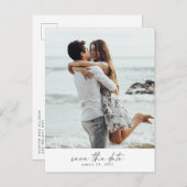 写真モダン日付PostCardを保存 案内ポストカード (正面/裏面)