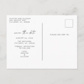 写真モダン日付PostCardを保存 案内ポストカード (裏面)