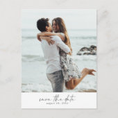 写真モダン日付PostCardを保存 案内ポストカード (正面)