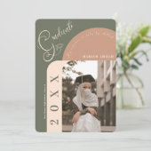 写真モダン書はっきりした法イスラム卒業 招待状 (スタンド正面)