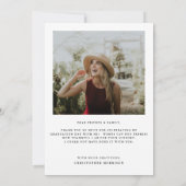 写真モダン書ミニマル2部卒業 サンキューカード (裏面)