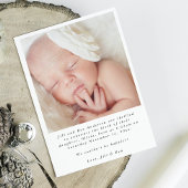 写真モダン書生まれたばかりの誕生 案内状