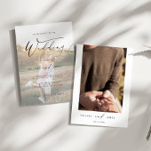 写真モダン書結婚道 招待状