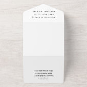 写真モダン書道タイポグラフィ結婚ズ オールインワン招待状 (外側)