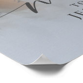 写真モダン書道ダスティブルーポスター ポスター (角)