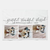 写真モダン書道感謝賛美心 キッチンタオル (横)