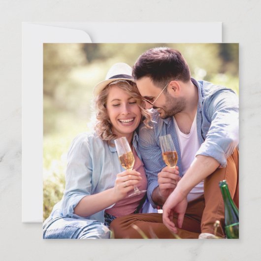 写真モダン書道結婚の セーブザデート (裏面)