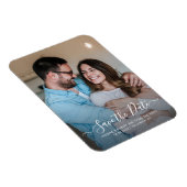 写真モダン書道結婚式の日付の保存 マグネット (右側)