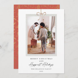 写真モダン最高に幸せなクリスマス シーズンカード