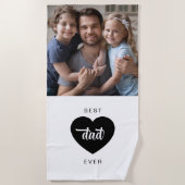 写真モダン最高のパパハート ビーチタオル (正面)