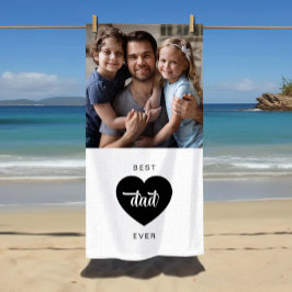 写真モダン最高のパパハート ビーチタオル