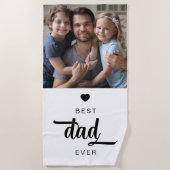 写真モダン最高のパパ ビーチタオル (正面)