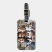 写真モダン最高のパパ ラゲッジタグ (正面縦)