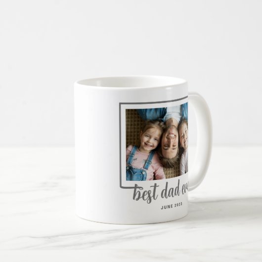 写真モダン最高のパパEver Script コーヒーマグカップ (正面右)