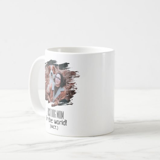 写真モダン最高の犬の母（事実） |パーソナライズされた | コーヒーマグカップ (正面左)