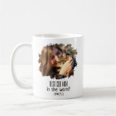 写真モダン最高の猫の母（事実） |パーソナライズされた | コーヒーマグカップ (左)