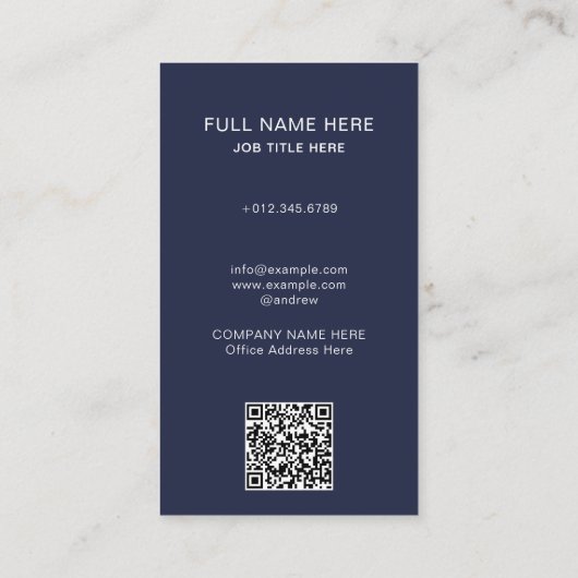 写真モダン業務用クリエイティブ名刺 名刺 (裏面)