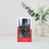 写真モダン業務用クリエイティブ名刺 名刺 (スタンド正面)