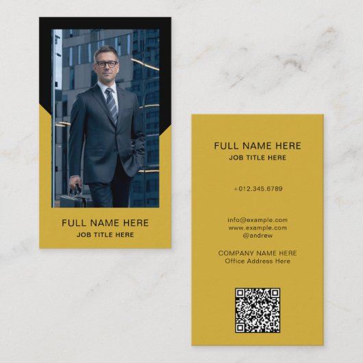 写真モダン業務用クリエイティブ名刺 名刺 (正面/裏面)