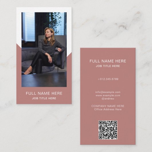 写真モダン業務用クリエイティブ名刺 名刺 (正面/裏面)