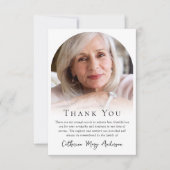 写真モダン死別悔やみや弔慰葬儀 サンキューカード (正面)