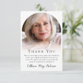 写真モダン死別悔やみや弔慰葬儀 サンキューカード (スタンド正面)