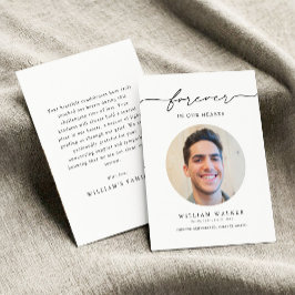 写真モダン死別悔やみや弔慰葬儀 サンキューカード