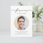 写真モダン死別悔やみや弔慰葬儀 サンキューカード (スタンド正面)