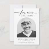 写真モダン死別悔やみや弔慰葬儀 サンキューカード (正面)