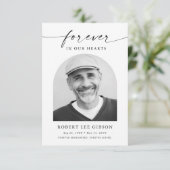 写真モダン死別悔やみや弔慰葬儀 サンキューカード (スタンド正面)