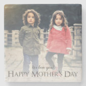 写真モダン母の日の石コースター ストーンコースター (正面)