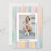 写真モダン水彩卒業発表 案内状 (正面)