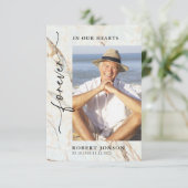 写真モダン永遠に私たちのハート葬儀 サンキューカード (スタンド正面)