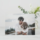 写真モダン洗練さ結婚れた 招待状 (スタンド正面)