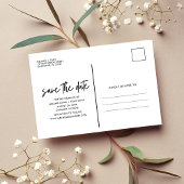 写真モダン無料ドリンク結婚式の日付を保存 案内ポストカード