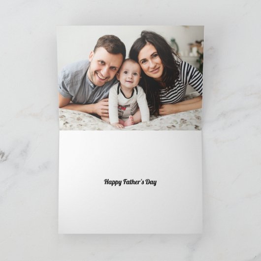写真モダン父の夫とパパのデイカード カード (内部)