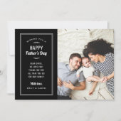 写真モダン父の夫とパパのデイカード 招待状 (正面)