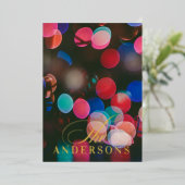 写真モダン父メリークリスマス勾配 箔シーズンカード (立ち正面)