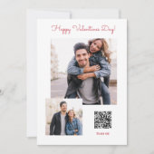 写真モダン特別シンプルメッセージvalentines シーズンカード (正面)