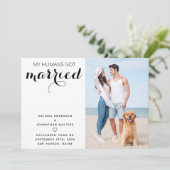 写真モダン犬の結婚駆け落ち告知 セーブザデート (スタンド正面)